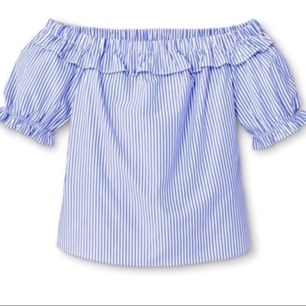 Vineyard Vines Target Womens Striped off Shoulder Bardot Top Size XS